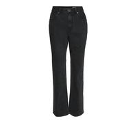 VERO MODA Vmtessa HR Straight Jeans Li134 Ga Noos Vaqueros Rectos, Black Denim, 29W x 30L para Mujer