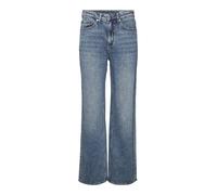 VERO MODA Mujer Corte Ancho VMTESSA Cintura Alta Corte Ancho Vaqueros, Medium Blue Denim/Detalle: Tinted, 29W / 30L