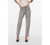 VERO MODA Vaqueros corte "mom" de talle alto. Color gris