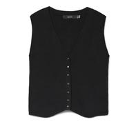 VERO MODA Vest Vmgold SL V-Neck-Chaleco, Negro, S para Mujer