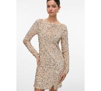 VERO MODA Vestido corto de lentejuelas. Color Dorado