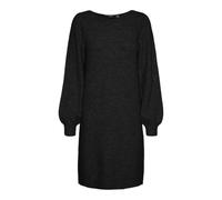 VERO MODA Vestido Corto de Punto Femenino, Negro/Negro., S