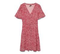 VERO MODA Vestido Corto para Mujer Vmalba SS WVN Ga Noos, Rojo, S