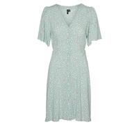 VERO MODA Vmalba SS Short Dress Wvn Ga Noos Keid, Verde Limo (AOP:ulrikke), M para Mujer