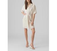 Vero Moda Vestido cruzado al pecho con cintura elástica. Blanco 38 (M)