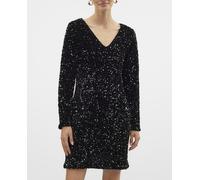Vero Moda Vestido de fiesta de lentejuelas. Negro 38/M