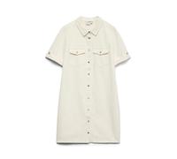 VERO MODA Vmjennie SS Short Denim Dress Mix Noos Vestido, Cloud Dancer, XS Mujeres