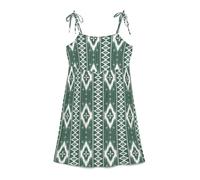 VERO MODA Vestido de verano 'VMMYMILO' ecru / verde oscuro / blanco 40 ecru / verde oscuro / blanco