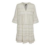 VERO MODA Vestido 'Dicthe' beige / blanco 38 beige / blanco