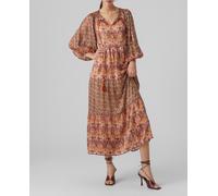 Vero Moda Vestido holgado estampado de manga. Teja 38 (M)
