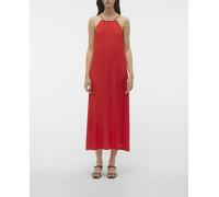Vero Moda Vestido largo con detalles en el cuello. Rojo 40/L