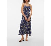 VERO MODA Vmeasy Joy 7/8 Vestido con Correa Wvn Ga Verano, Azul, S para Mujer