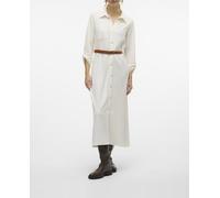 Vero Moda Vestido midi con cinturón. Blanco 40/L