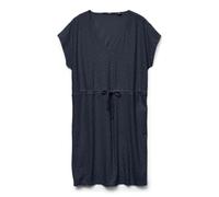 VERO MODA Vestido Mujer con Escote en V, Mangas Cortas y cinturón en la Cintura, Color:Armada, Talla:XS
