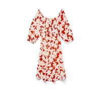 VERO MODA Vestido 'VMDicthe' rojo fuego / offwhite 40 rojo fuego / offwhite