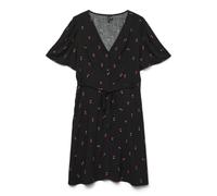 VERO MODA VMAlba 10292845 VMAlba Vestido de Manga Corta de Viscosa para Mujer 10292845 Black Cherries XS, Negro, XS