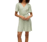 VERO MODA Vmalba SS Short Dress Wvn Ga Noos, Verde Claro, M Mujeres