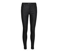 VERO MODA VMALIA MR Skinny Shape Coated Pants, Negro/patrón: Snake, XS