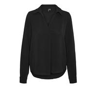 VERO MODA Vmalva L/S Collar Top Wvn Ga Blusa de Manga Larga, Negro, M Mujeres