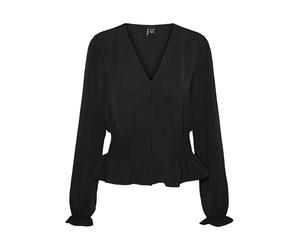 VERO MODA Vmalva L/S Smock Top Wvn Ga Blusa de Manga Larga, Negro, M Mujeres