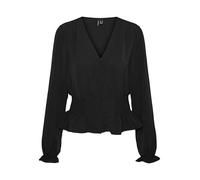 VERO MODA Vmalva L/S Smock Top Wvn Ga Blusa de Manga Larga, Negro, S Mujeres