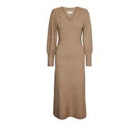 VERO MODA Vmangalina LS V-Neck 7/8 Knit Dress VMA Vestido, Silver Mink, S para Mujer