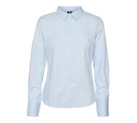 VERO MODA Vmanna LS Fitted Shirt Wvn Ga Noos Blusa de Manga Larga, Azul Claro, S Mujeres