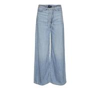VERO MODA Vmannet Mr Wide Belt Jeans Me309, Mezclilla De Color Azul Claro, 26W x 32L