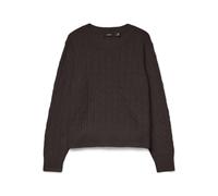 VERO MODA Vmaries LS O-Neck Cable Jersey BF, Pastel de Chocolate, S