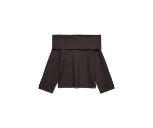 VERO MODA Vmaries LS Offshoulder Jersey BF, Pastel de Chocolate, S