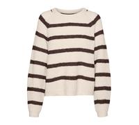 VERO MODA Vmasta LS O-Neck Jersey Ga Noos Suéter, Abedul/Rayas: salobre, M para Mujer