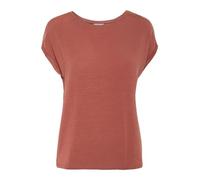 Vero Moda Vmava Plain SS Top Ga Noos Camiseta, Marrón (Mahon), XS para Mujer