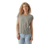 VERO MODA VMAVA Plain SS Top Stripe GA JRS Noos Camiseta, Laurel Wreath/Stripes:Pristine, S De Las Mujeres