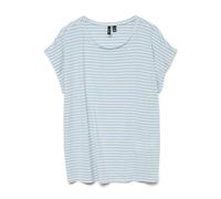 Vero Moda Vmava SS Top Stripe Ga JRS Noos, Azul Airy, XS