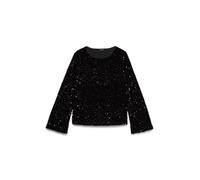 VERO MODA Vmbella LS Boatneck Sq Top JRS Ga, Negro, M