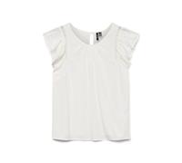 VERO MODA Vmbella SS Lace Top Wvn Ga Noos, Blanco Nieve, L Mujeres