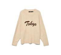 VERO MODA Vmboom LS O-Neck Text Jersey Noos, Silver Mink, XL