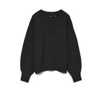 VERO MODA Vmboom Noos LS V-Neck Jersey, Negro, M