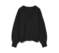 VERO MODA Vmboom Noos LS V-Neck Jersey, Negro, S