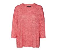 VERO MODA Vmbrianna 3/4 Pullover Boo Rep Suéter pulóver, Fiery Red/Detail:w. Pink Ah Bo Melange, M para Mujer