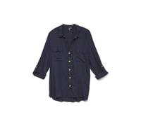 VERO MODA Vmbumpy L S Camiseta New Wvn Ga Noos Blusa de Manga Larga, Azul Marino, XS Mujeres