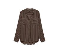 VERO MODA Blusa vaporosa. Color Rayas chocolate