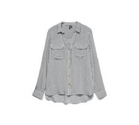 Vero Moda Vmbumpy L/S Shirt New Noos, Blusas Mujer, Snow White/Stripes: India Ink, M