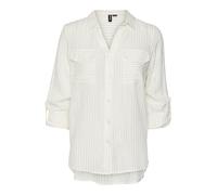 VERO MODA VMBUMPY LS Camiseta Lurex WVN GA Noos, Blanco/Rayas: Dorado Lurex, M