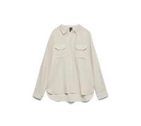 VERO MODA Vmbumpy LS Glitter Camiseta WVN Ga Noos, Blanco Nieve., L