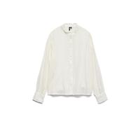 VERO MODA Vmbumpy LS Glitter Frill Camiseta WVN Noos, Blanco Nieve., L