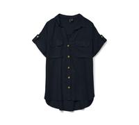 VERO MODA Vmbumpy S/S Camiseta Wvn Ga Noos Blusa de Manga Corta, Negro, XL para Mujer