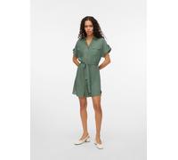 Vero Moda Vmbumpy Ss Short Shirt Dress Wvn Noos XS Gris