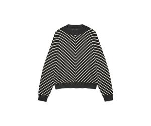 VERO MODA Vmcapricorn LS Highneck Pullover BF Jersey, Negro, M para Mujer