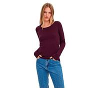 VERO MODA Vmcare Structure LS O-Neck Blou Ga Noos Jersey Delgado, Winetasting, M para Mujer